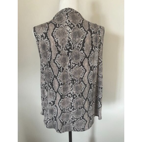 ARITZIA BABATON Vince Sleeveless Top Size Large Snakeskin Python Print Stretchy - Picture 6 of 7